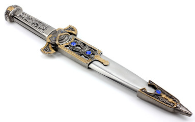 Fantasy style dagger isolated on white.