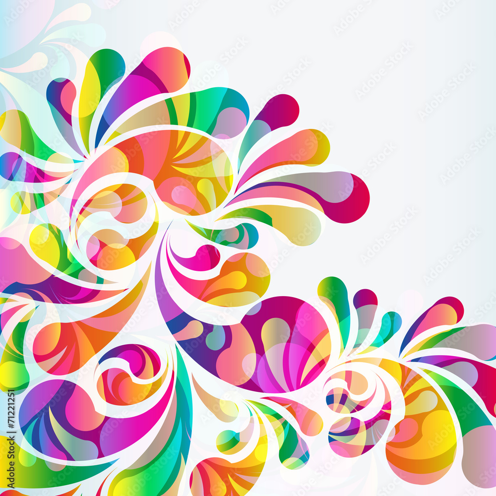 Poster abstract colorful arc-drop background.