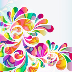 Abstract colorful arc-drop background.