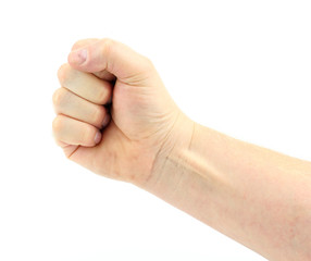 Hand with clenched a fist