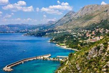Fototapeta na wymiar Beautiful Adriatic lagoon with turquoise water, Croatia.