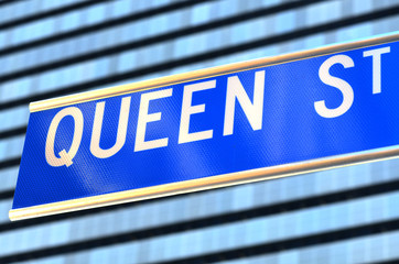 Queen Street signpost