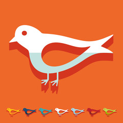 Flat design: bird