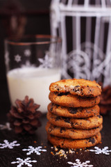 homemade cookies with chocolate drops