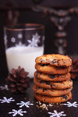 cookies and a glass of milk for breakfast