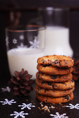 homemade cookies with chocolate drops
