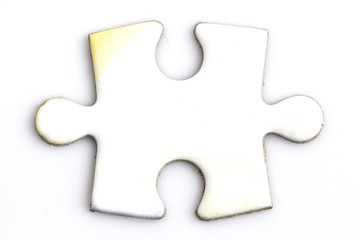 One piece Jigsaw on White background