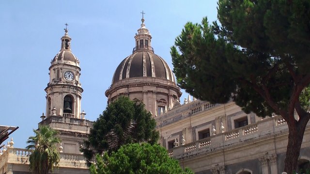 Dome & Belltower of Catania Cathedral. Sicily