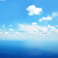 Blue sea and sky as nature background