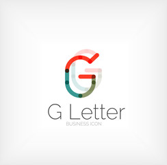 G letter logo, minimal line design