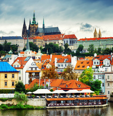 Fototapeta premium Lesser Town and Castle District (Hradcany) in Prague