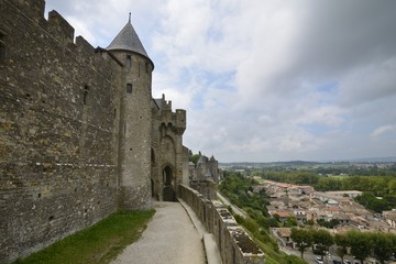 Fototapeta na wymiar View of Carcassonne - France