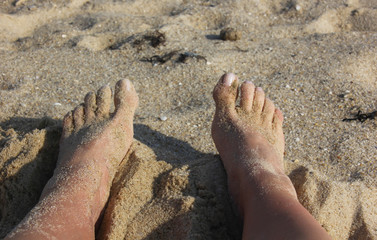 Sand Füße
