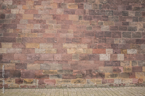 "Hintergrund rote Sandsteinmauer" Stockfotos und lizenzfreie Bilder