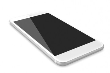 New Silver Smartphone with blank screen