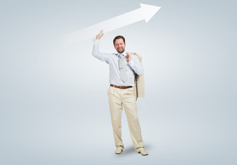 Businessman with arrow