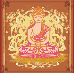 Vector of Chinese Traditional Artistic Buddhism Pattern