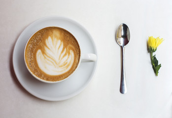 Сappuccino on a white background