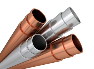 Rohre Profile innen aufsteigend