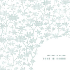 Vector abstract gray bush leaves textile frame corner pattern