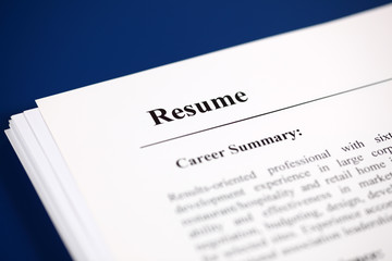 Obraz premium Resume