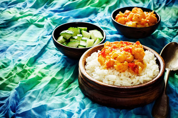 rice with curry cauliflower