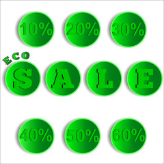 Set sale eco green tags
