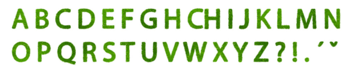 Green eco alphabet