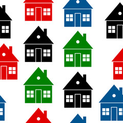 Home icon seamless pattern