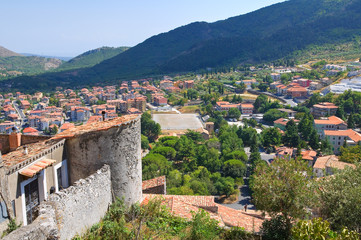 Fototapeta na wymiar Panoramic view of Morano Calabro. Calabria. Italy.