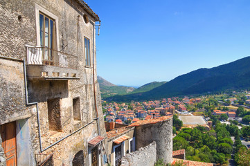 Panoramic view of Morano Calabro. Calabria. Italy.
