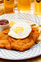 Wiener Schnitzel with egg