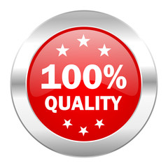 quality red circle chrome web icon isolated