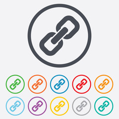 Link sign icon. Hyperlink symbol.