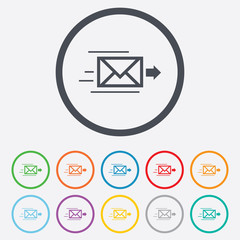 Mail delivery icon. Envelope symbol. Message