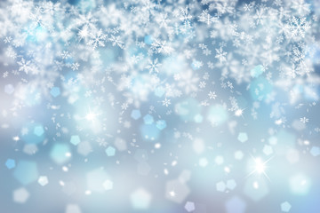 Abstract blurry snowflake