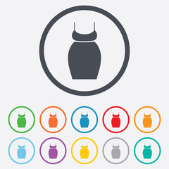 Pregnant woman dress sign icon. Maternity symbol