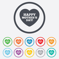 Happy Mothers's Day sign icon. Mom symbol.
