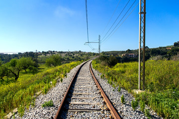 Fototapeta na wymiar Abandoned railway