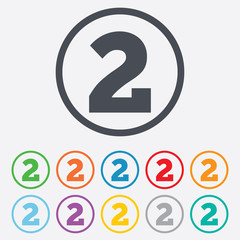 Second place award sign. Winner symbol.