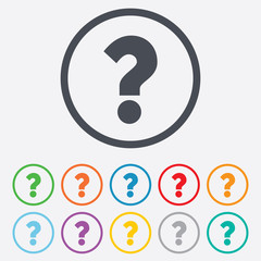 Question mark sign icon. Help symbol.