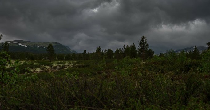 4K, Epic and dramatic time lapse of Folldal area in Norway