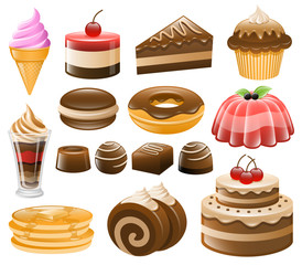 Dessert Icon Set, Sweets, Confectionery - 71241044