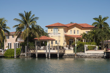 Luxurious mansion on Star Island in Miami, Florida, USA