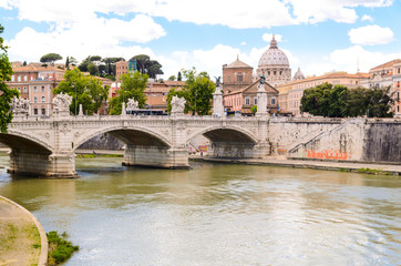 Ponte Principe Amedeo and St. Peter's basilica