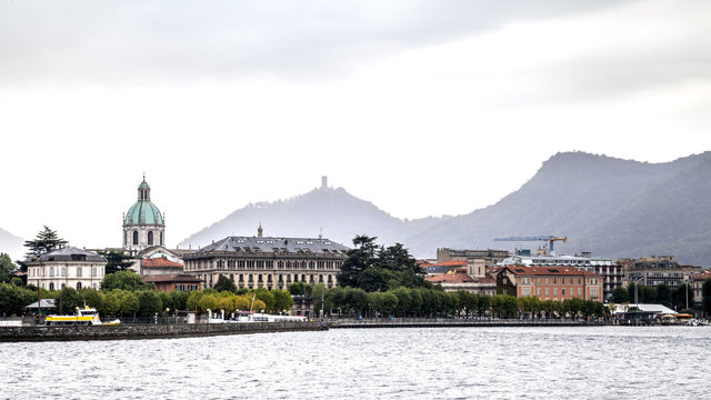 View of Lake Como in HDR and long exposure