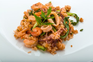 Rice with seafood