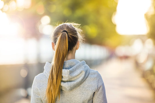 Sporty Woman During Morning Walk