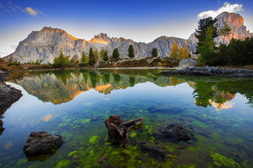 Limides Lake and Mount Lagazuoi, Dolomites
