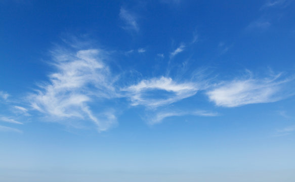 Natural blue cloudy sky background photo texture